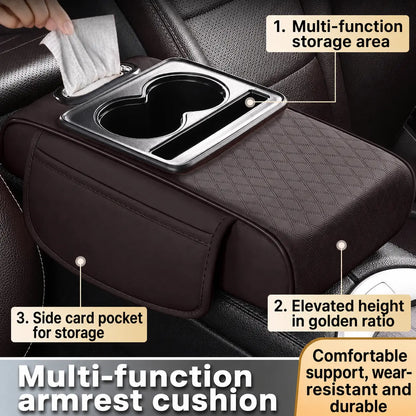 SolidSoul Smart Console Armrest Organizer with Storage Cup Holder & Phone Slot
