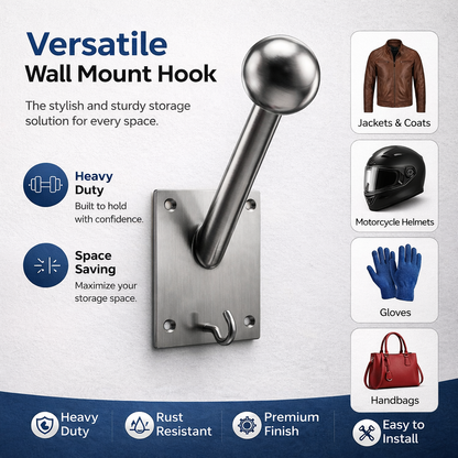 SolidSoul Stainless Steel Helmet Wall Mount