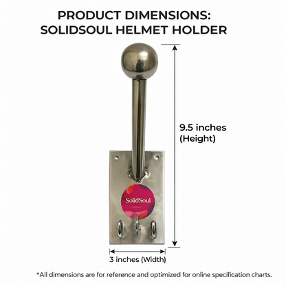 SolidSoul Stainless Steel Helmet Wall Mount